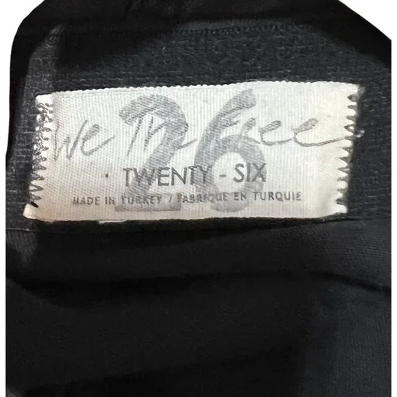 FREE PEOPLE Pants Women 26 Rinse Black Gray Flare Bell Bottom Faded Jean Pull On - Picture 3 of 10